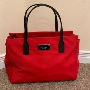 used like new authentic kate spade red women’s purse